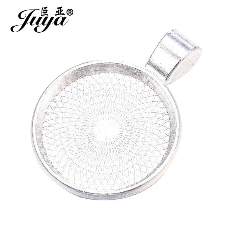 image-80PCS 20/25/30mm Pendant Cabochon Base For Jewelry Making DIY Necklaces Chokers Keychains Crafts Accessories Findings Wholesale
