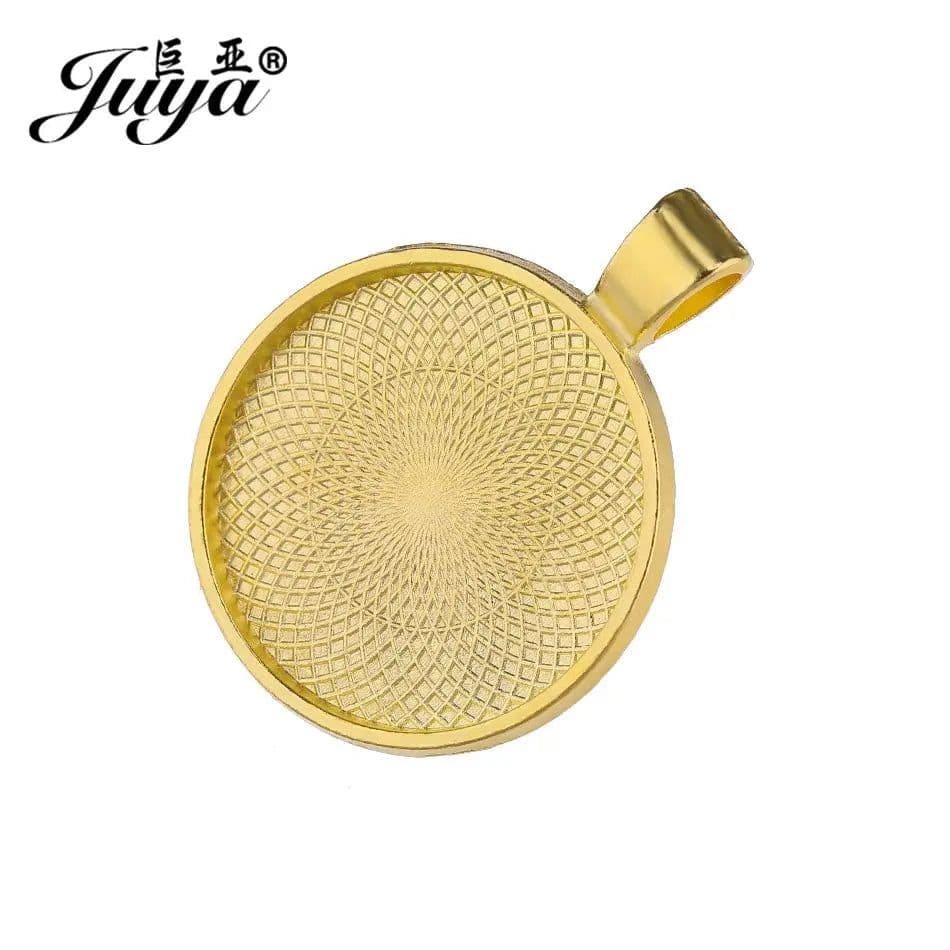 image-80PCS 20/25/30mm Pendant Cabochon Base For Jewelry Making DIY Necklaces Chokers Keychains Crafts Accessories Findings Wholesale