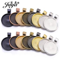 image-80PCS 20/25/30mm Pendant Cabochon Base For Jewelry Making DIY Necklaces Chokers Keychains Crafts Accessories Findings Wholesale