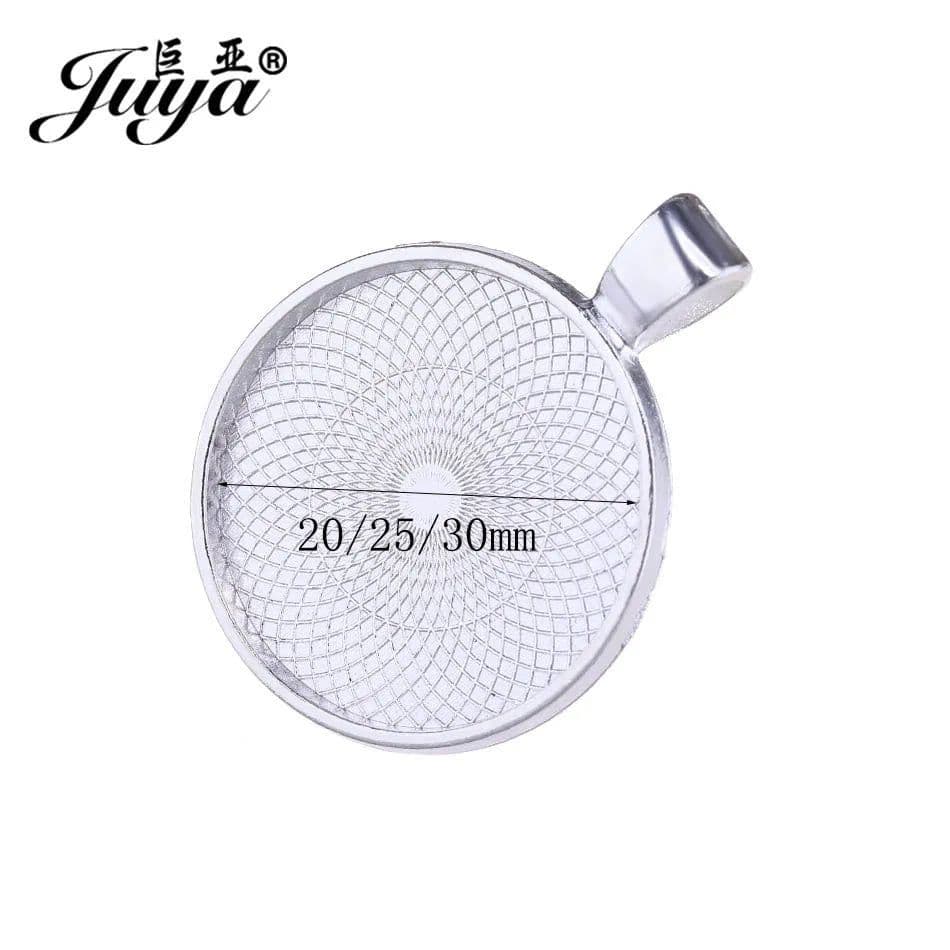 image-80PCS 20/25/30mm Pendant Cabochon Base For Jewelry Making DIY Necklaces Chokers Keychains Crafts Accessories Findings Wholesale