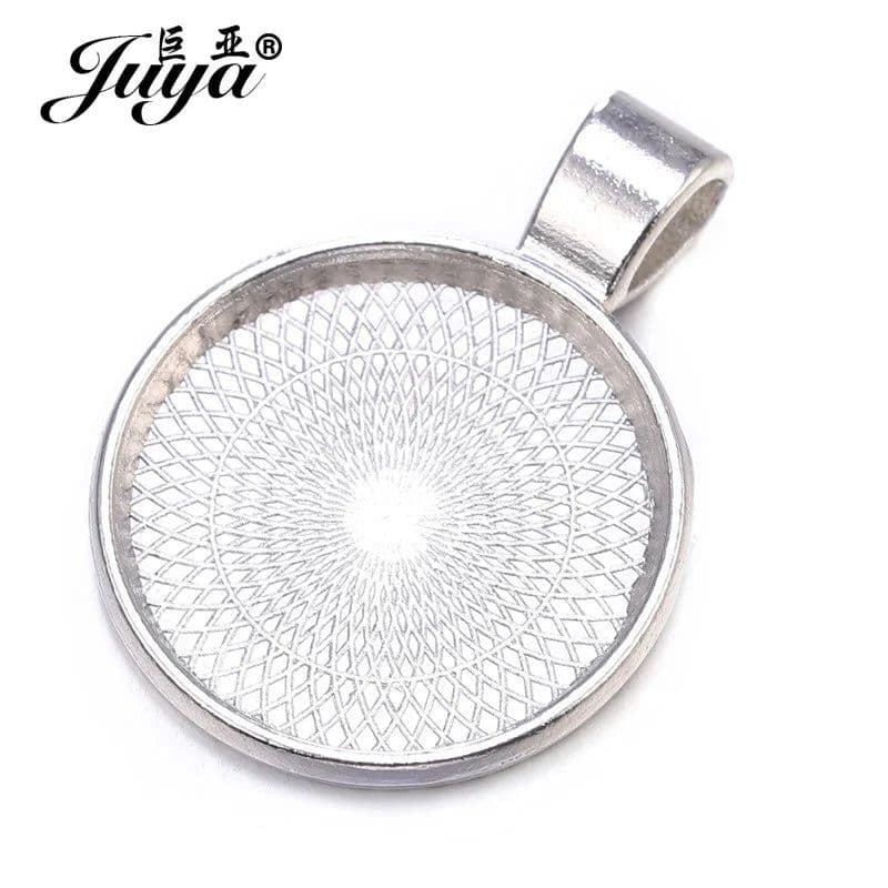 image-80PCS 20/25/30mm Pendant Cabochon Base For Jewelry Making DIY Necklaces Chokers Keychains Crafts Accessories Findings Wholesale