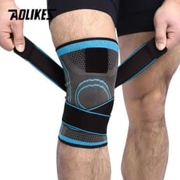 image-AOLIKES 1PCS Knee Support Professional Protective Sports Knee Pad Breathable Bandage Knee Brace Basketball Tennis Cycling