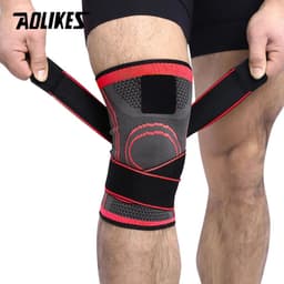 image-AOLIKES 1PCS Knee Support Professional Protective Sports Knee Pad Breathable Bandage Knee Brace Basketball Tennis Cycling