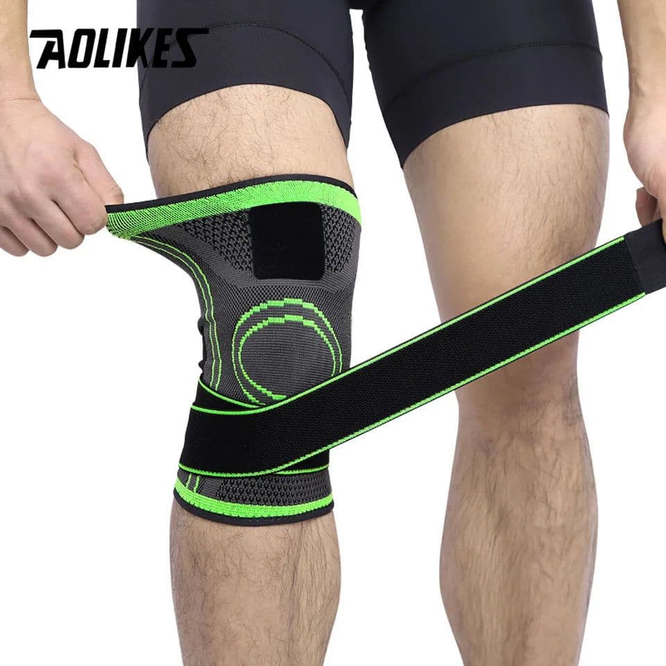 image-AOLIKES 1PCS Knee Support Professional Protective Sports Knee Pad Breathable Bandage Knee Brace Basketball Tennis Cycling