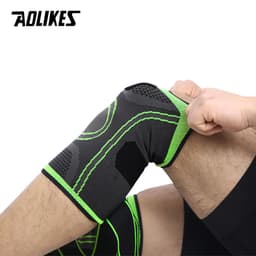 image-AOLIKES 1PCS Knee Support Professional Protective Sports Knee Pad Breathable Bandage Knee Brace Basketball Tennis Cycling