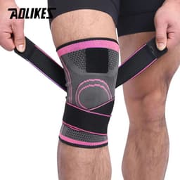 image-AOLIKES 1PCS Knee Support Professional Protective Sports Knee Pad Breathable Bandage Knee Brace Basketball Tennis Cycling
