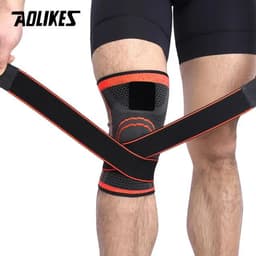 image-AOLIKES 1PCS Knee Support Professional Protective Sports Knee Pad Breathable Bandage Knee Brace Basketball Tennis Cycling