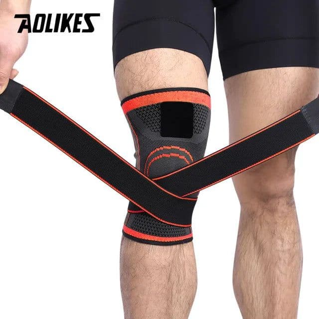 image-AOLIKES 1PCS Knee Support Professional Protective Sports Knee Pad Breathable Bandage Knee Brace Basketball Tennis Cycling