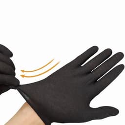 image-6/12Pairs Black Cotton Gloves Soft Moisturizing Overnight Eczema Cloth Gloves Stretch Washable Jewelry Inspection Working Gloves