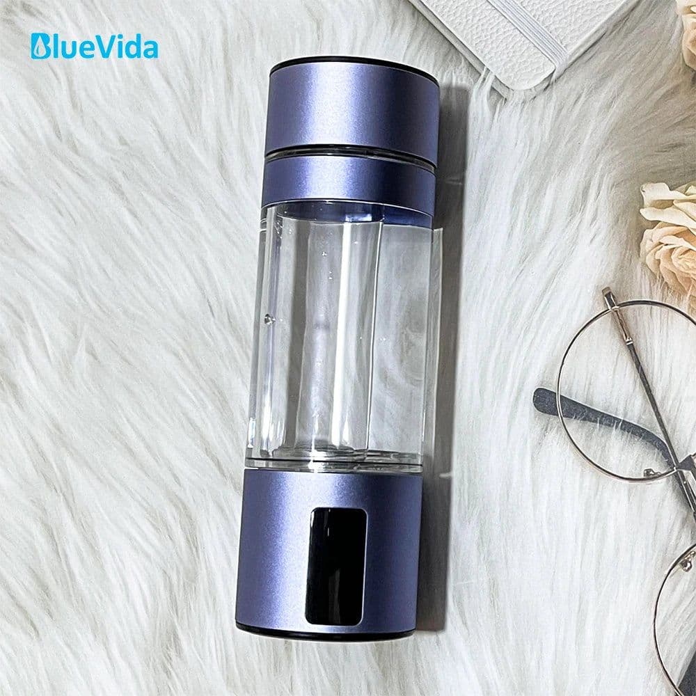 image-BlueVida Max 4500ppb DuPont N117 SPE/PEM Hydrogen Rich Water Bottle Generator Super Antioxidant ORP Can Breath H2 With Nose Kit