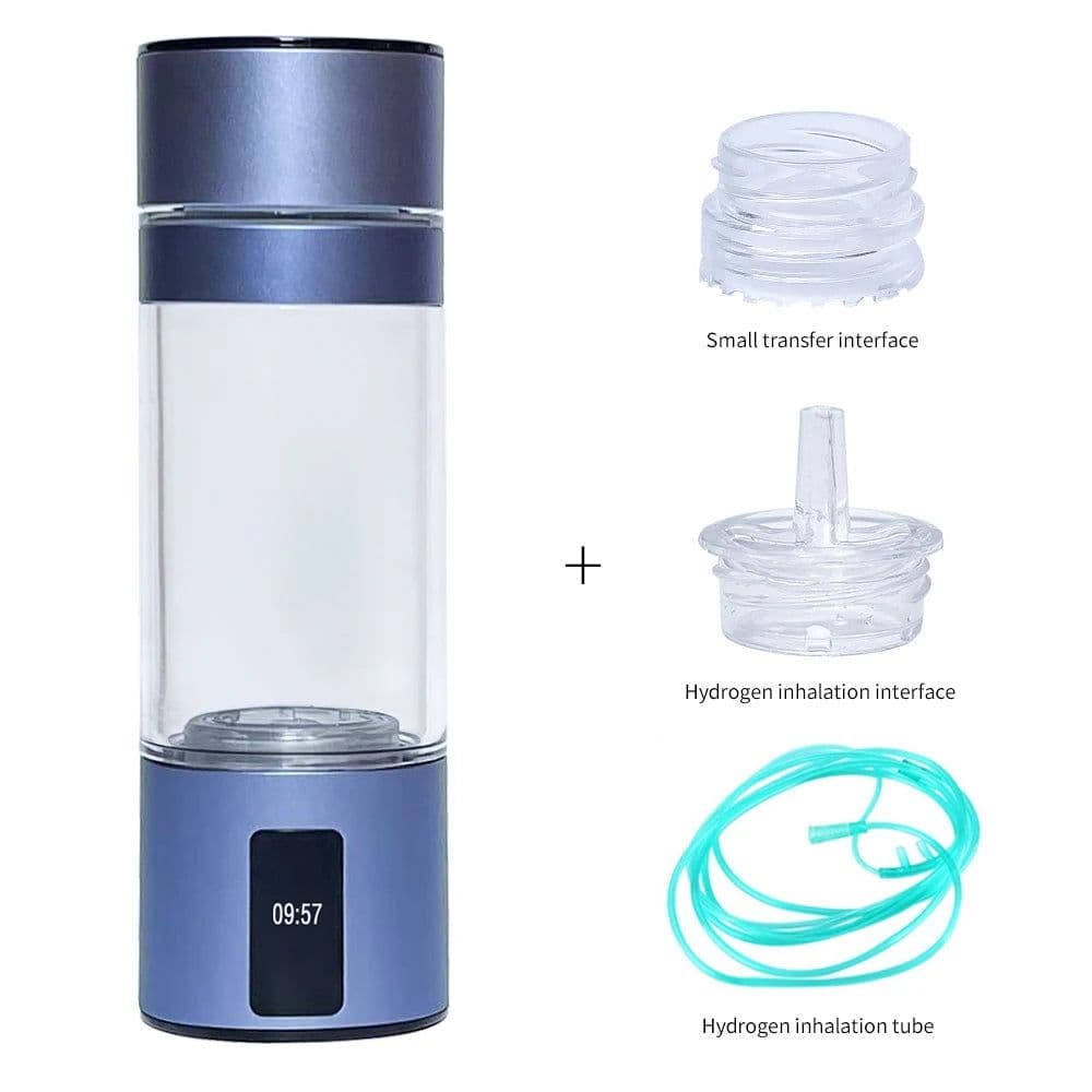 image-BlueVida Max 4500ppb DuPont N117 SPE/PEM Hydrogen Rich Water Bottle Generator Super Antioxidant ORP Can Breath H2 With Nose Kit
