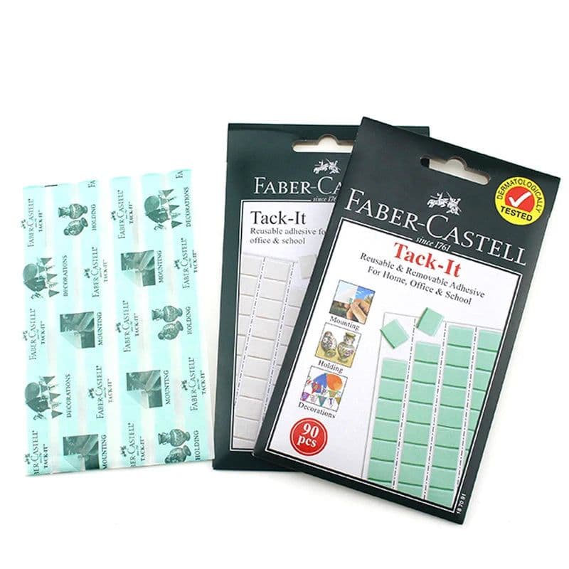 image-Faber castell Tack It Reusable & Revovable Adhesive Glue 50g/90Pcs 75g/120Pcs Blue/White For Home Office School