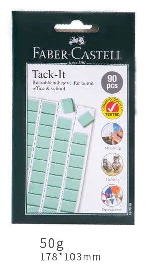 image-Faber castell Tack It Reusable & Revovable Adhesive Glue 50g/90Pcs 75g/120Pcs Blue/White For Home Office School