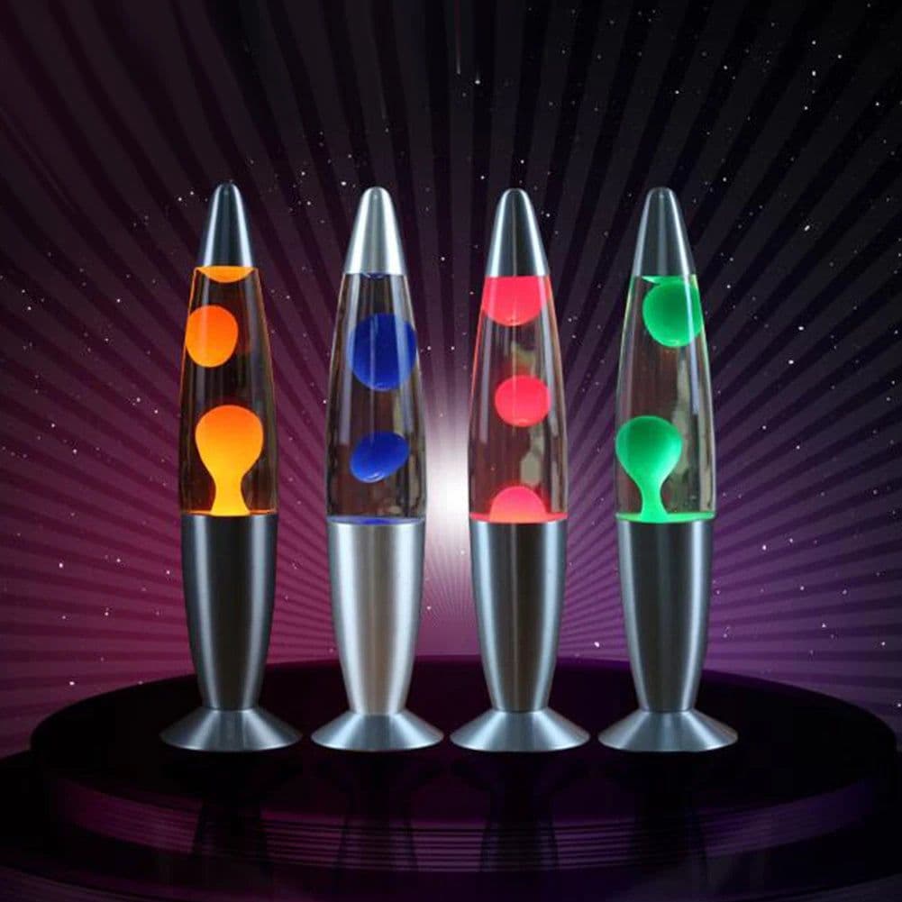 image-EU Plug Metal Base Wax Lava Lamp Night Light For Home Garden Evening Birthday Party Wedding Room Bedroom Table Decor