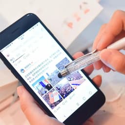 image-5 Pcs/lot Cute Crystal Pen Diamond Ballpoint Pens Stationery Ballpen 2 In 1 Crystal Stylus Pen Touch Pen