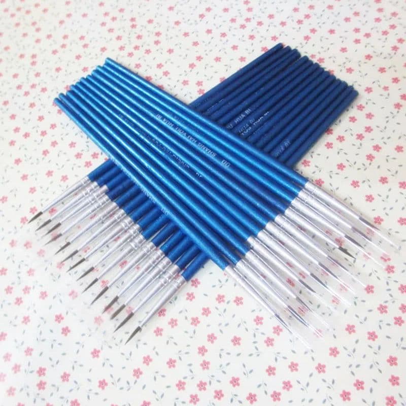 image-10Pcs/Set Fine Hand-painted Thin Hook Line Pen Short Wood Rod Drawing Art Pen Paint Brush Art Supplies Nylon Brush Special Offer