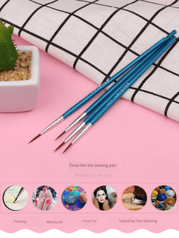image-10Pcs/Set Fine Hand-painted Thin Hook Line Pen Short Wood Rod Drawing Art Pen Paint Brush Art Supplies Nylon Brush Special Offer