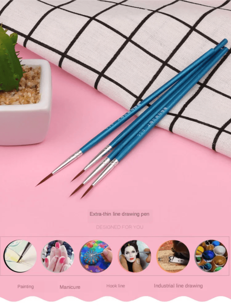 image-10Pcs/Set Fine Hand-painted Thin Hook Line Pen Short Wood Rod Drawing Art Pen Paint Brush Art Supplies Nylon Brush Special Offer