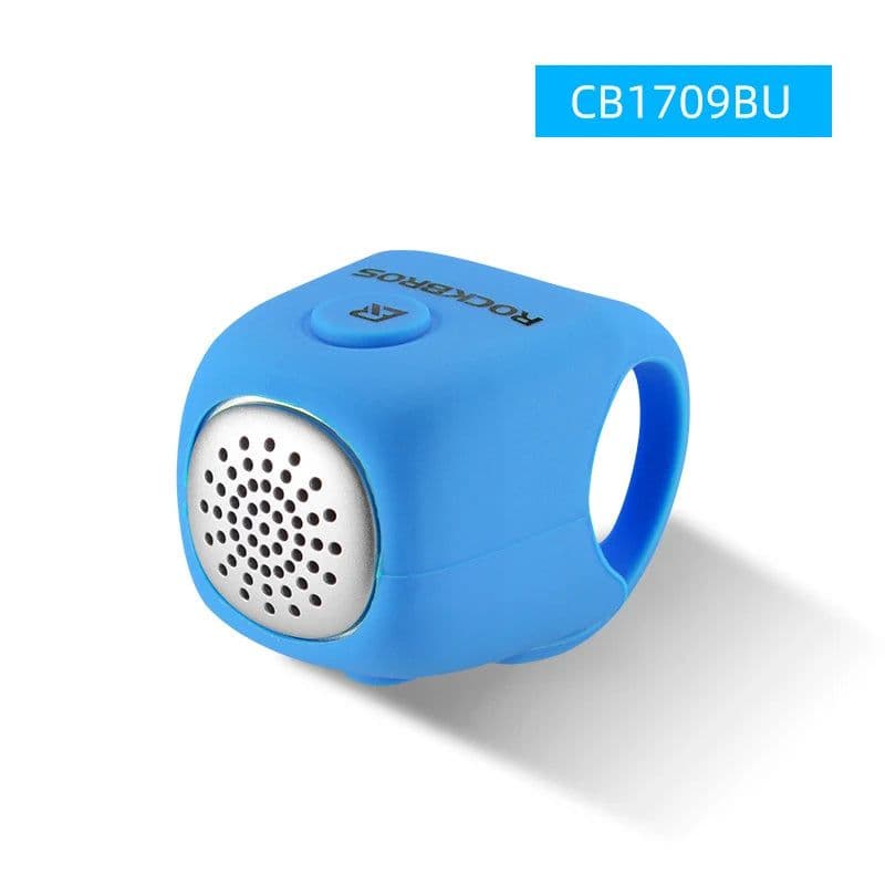 image-ROCKBROS Electric Cycling Bell 90 dB Horn Rainproof MTB Bicycle Handlebar Silica Gel Shell Ring Bike Bell Bicycle Accessories