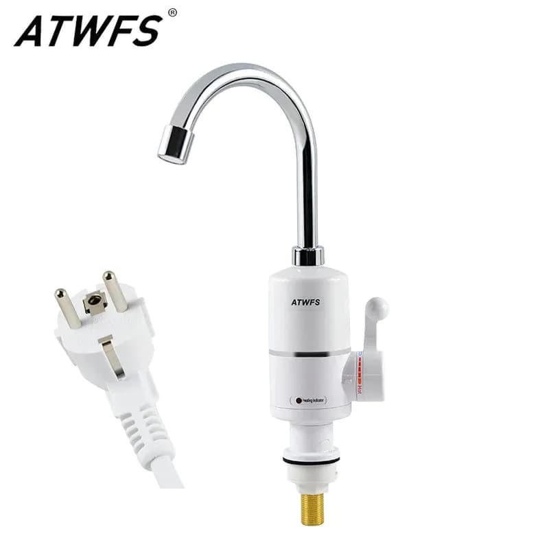 image-ATWFS Tankless Electric Newest Water Heater Kitchen Instant Hot Water Tap Heater Water Faucet Instantaneous Heater 3000w