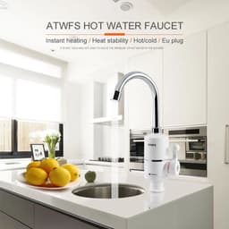 image-ATWFS Tankless Electric Newest Water Heater Kitchen Instant Hot Water Tap Heater Water Faucet Instantaneous Heater 3000w