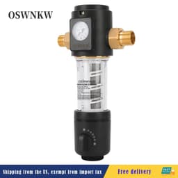 image-OSWNKW-03 Pre Filter Purifier Whole House Spin Down Sediment Water Filter Central Prefilter System Backwash Stainless Steel Mesh
