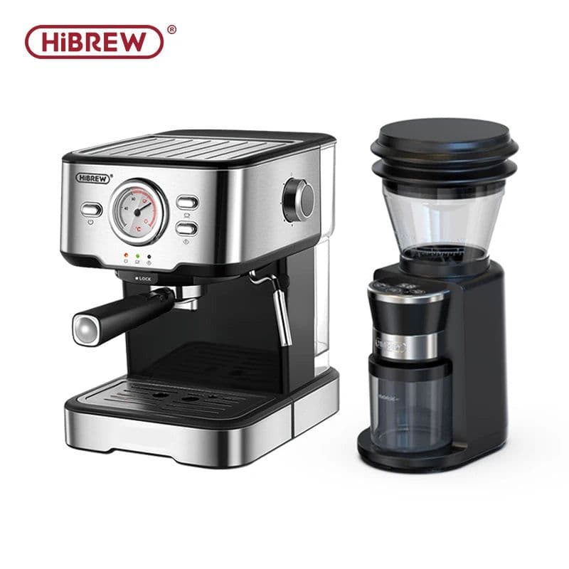 image-HiBREW Automatic Burr Mill Electric Coffee Grinder with 34 Gears for Espresso American Coffee Pour Over Visual Bean Storage G3