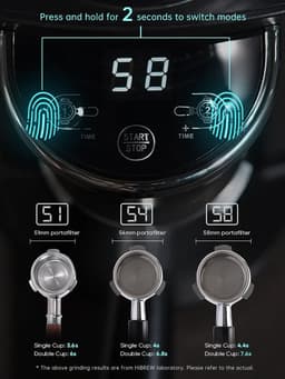 image-HiBREW Automatic Burr Mill Electric Coffee Grinder with 34 Gears for Espresso American Coffee Pour Over Visual Bean Storage G3