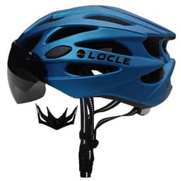 image-LOCLE Magnetic Goggles Cycling Helmet Men Women Bicycle Helmet Lenses MTB Bike Helmet Road Mountain Helmet Removable Sunvisor