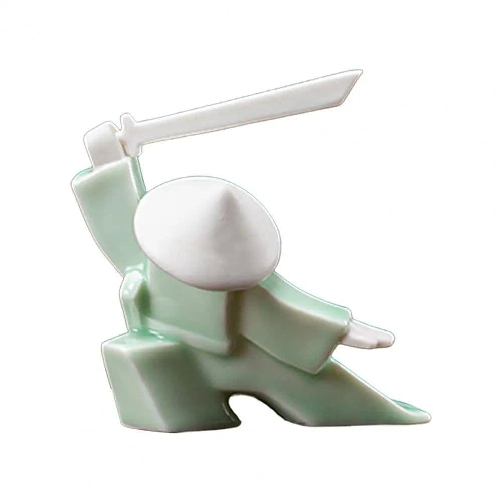 image-Incense Stick Burner Unique White-Porcelain Incense Stick Holder Chinese Ceramic Samurai Censer Holder Home Decor for Home
