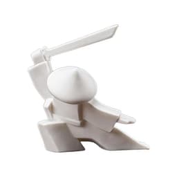 image-Incense Stick Burner Unique White-Porcelain Incense Stick Holder Chinese Ceramic Samurai Censer Holder Home Decor for Home