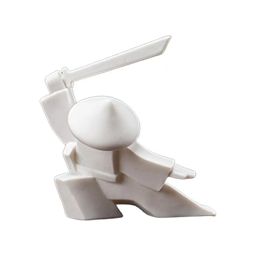 image-Incense Stick Burner Unique White-Porcelain Incense Stick Holder Chinese Ceramic Samurai Censer Holder Home Decor for Home