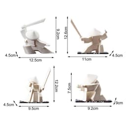 image-Incense Stick Burner Unique White-Porcelain Incense Stick Holder Chinese Ceramic Samurai Censer Holder Home Decor for Home