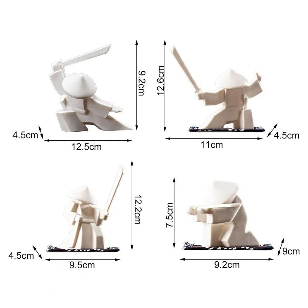 image-Incense Stick Burner Unique White-Porcelain Incense Stick Holder Chinese Ceramic Samurai Censer Holder Home Decor for Home