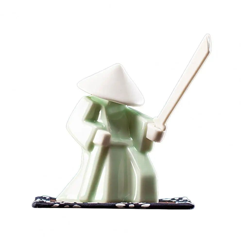 image-Incense Stick Burner Unique White-Porcelain Incense Stick Holder Chinese Ceramic Samurai Censer Holder Home Decor for Home