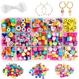 image-Polymer Clay Beads Set Letter Imitation Pearl Beads Kit Simle Soft Pottery Beads Gift Box for DIY Craft Jewelry Making Supplies