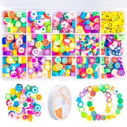 image-Polymer Clay Beads Set Letter Imitation Pearl Beads Kit Simle Soft Pottery Beads Gift Box for DIY Craft Jewelry Making Supplies