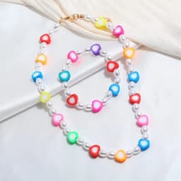 image-Polymer Clay Beads Set Letter Imitation Pearl Beads Kit Simle Soft Pottery Beads Gift Box for DIY Craft Jewelry Making Supplies