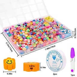 image-Polymer Clay Beads Set Letter Imitation Pearl Beads Kit Simle Soft Pottery Beads Gift Box for DIY Craft Jewelry Making Supplies