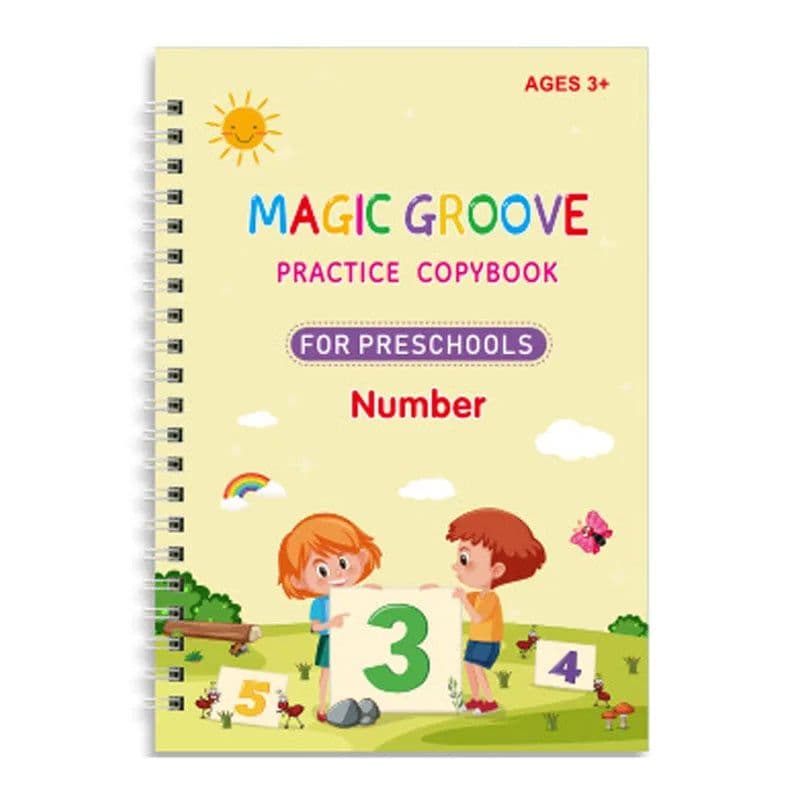 image-Full English Children's Slot Graffiti Book Pen Control Training Magic Graffiti Children Montessori Letter Christmas Gift