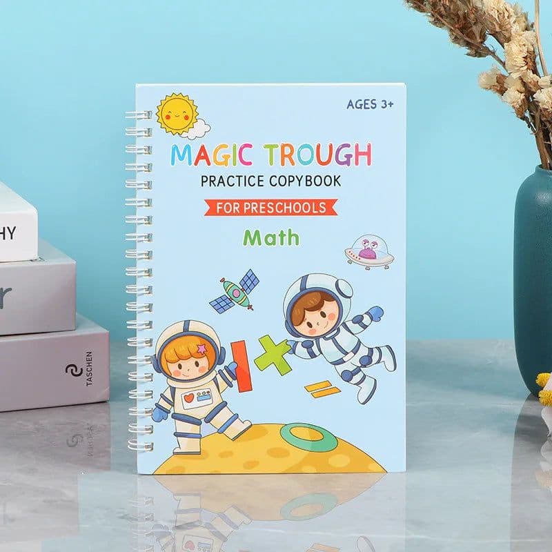 image-Full English Children's Slot Graffiti Book Pen Control Training Magic Graffiti Children Montessori Letter Christmas Gift