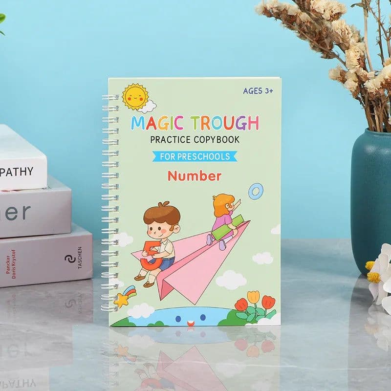 image-Full English Children's Slot Graffiti Book Pen Control Training Magic Graffiti Children Montessori Letter Christmas Gift