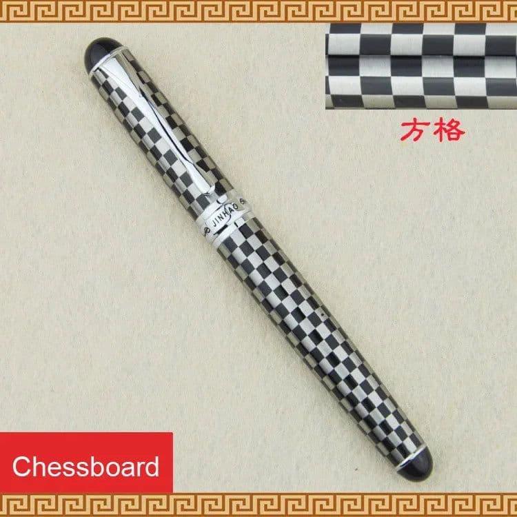image-Jinhao X750 Classic Style Silver Clip Metal Fountain Pen 0.5mm Nib Steel Ink Pens for Gift Office Supplies School Supplies