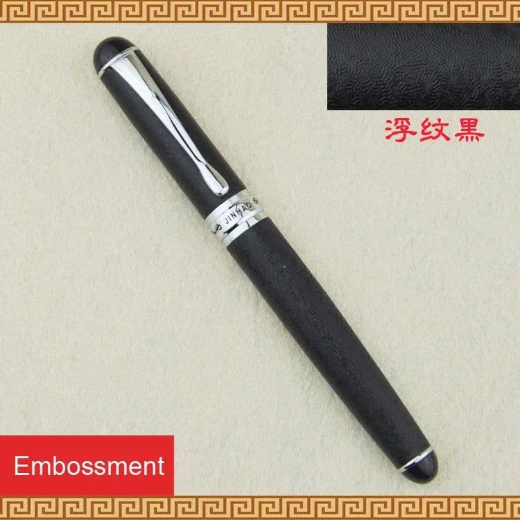 image-Jinhao X750 Classic Style Silver Clip Metal Fountain Pen 0.5mm Nib Steel Ink Pens for Gift Office Supplies School Supplies