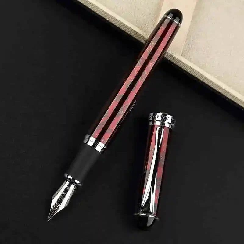 image-Jinhao X750 Classic Style Silver Clip Metal Fountain Pen 0.5mm Nib Steel Ink Pens for Gift Office Supplies School Supplies