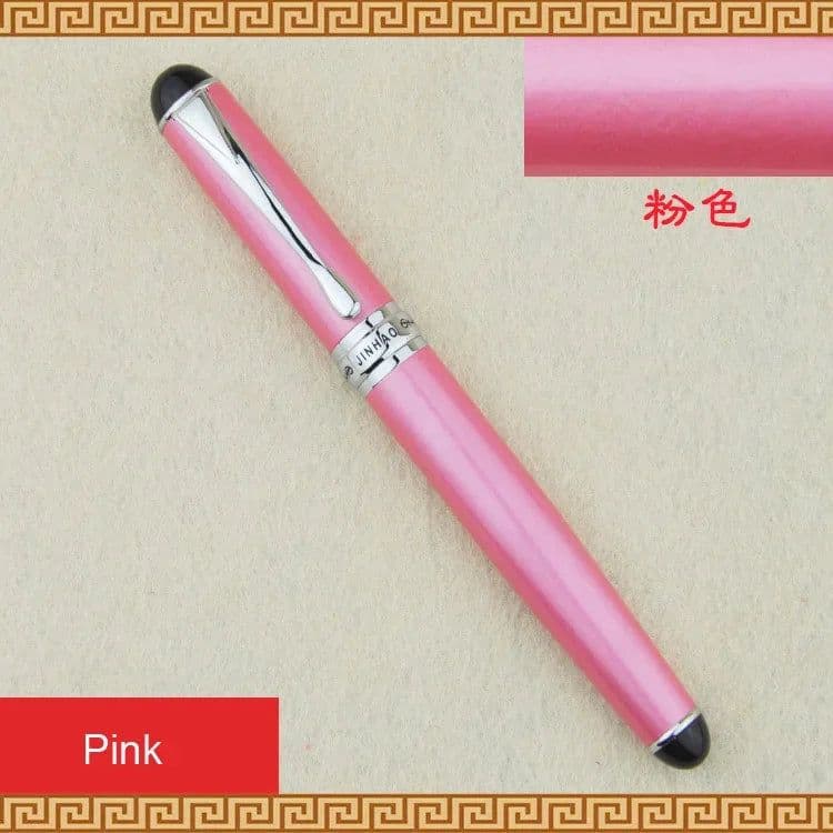 image-Jinhao X750 Classic Style Silver Clip Metal Fountain Pen 0.5mm Nib Steel Ink Pens for Gift Office Supplies School Supplies