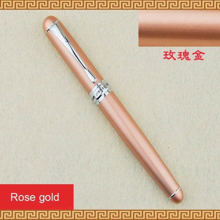 image-Jinhao X750 Classic Style Silver Clip Metal Fountain Pen 0.5mm Nib Steel Ink Pens for Gift Office Supplies School Supplies