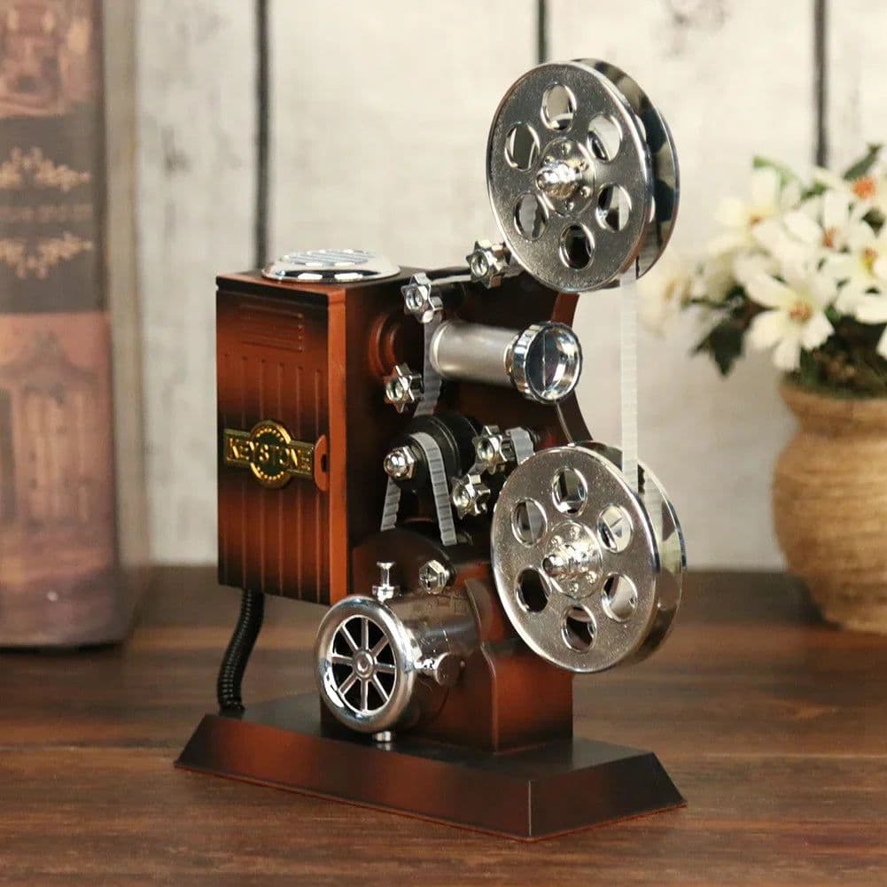 image-Movie Projector Mechanical Music Box Birthday Presents Antique Musical Box Holiday Supplies Retro for Girlfriend Valentine Gifts