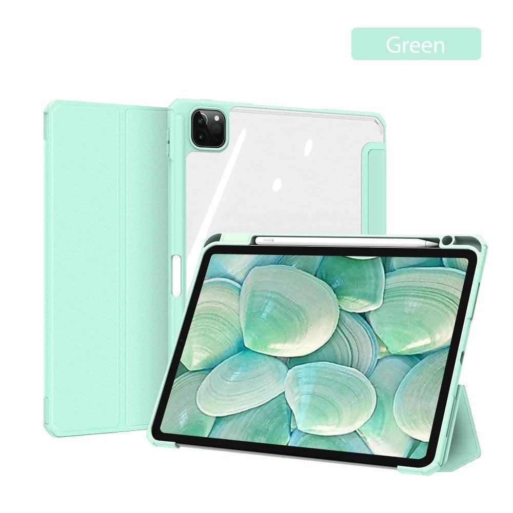 image-For iPad case 2021 Mini 6 Pro 11 9th Generation Case 10.2 2018 9.7 5th 6th Air 4 5 10.9 10th PU Silicon Transparent Cover Funda