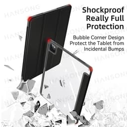 image-For iPad case 2021 Mini 6 Pro 11 9th Generation Case 10.2 2018 9.7 5th 6th Air 4 5 10.9 10th PU Silicon Transparent Cover Funda